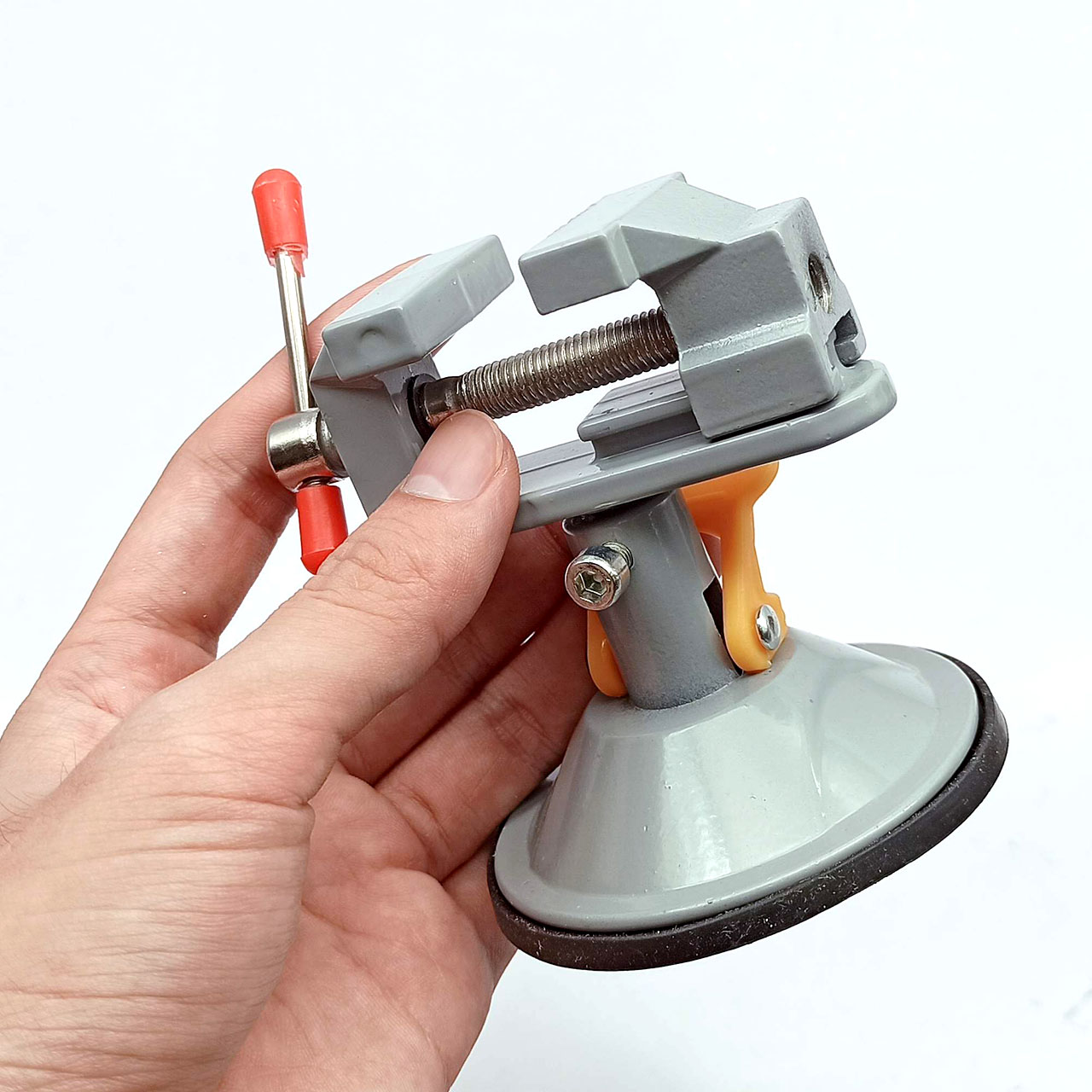 Ê tô mâm xoay hít bàn kẹp phẳng độ mở 30mm