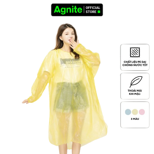 Áo mưa thiết kế thời trang Agnite - Chất liệu PE siêu dai - Màu sắc đa dạng - VS4073