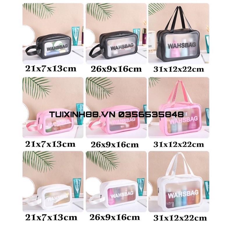 Túi Đựng Mỹ Phẩm, Đồ Trang Điểm Đi Du Lịch Đựng Đồ Cá Nhân Washbag Trong Suốt Chống Thấm Nước Tiện Lợi Nhiều Kích Thước