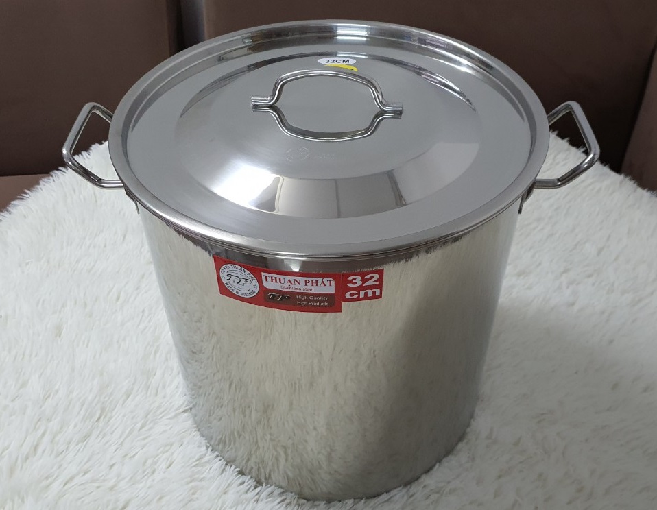 Nồi Súp inox 430 cao cấp-Nồi inox lớn dung tích 35 lít, kích thướt 36 x36 cm