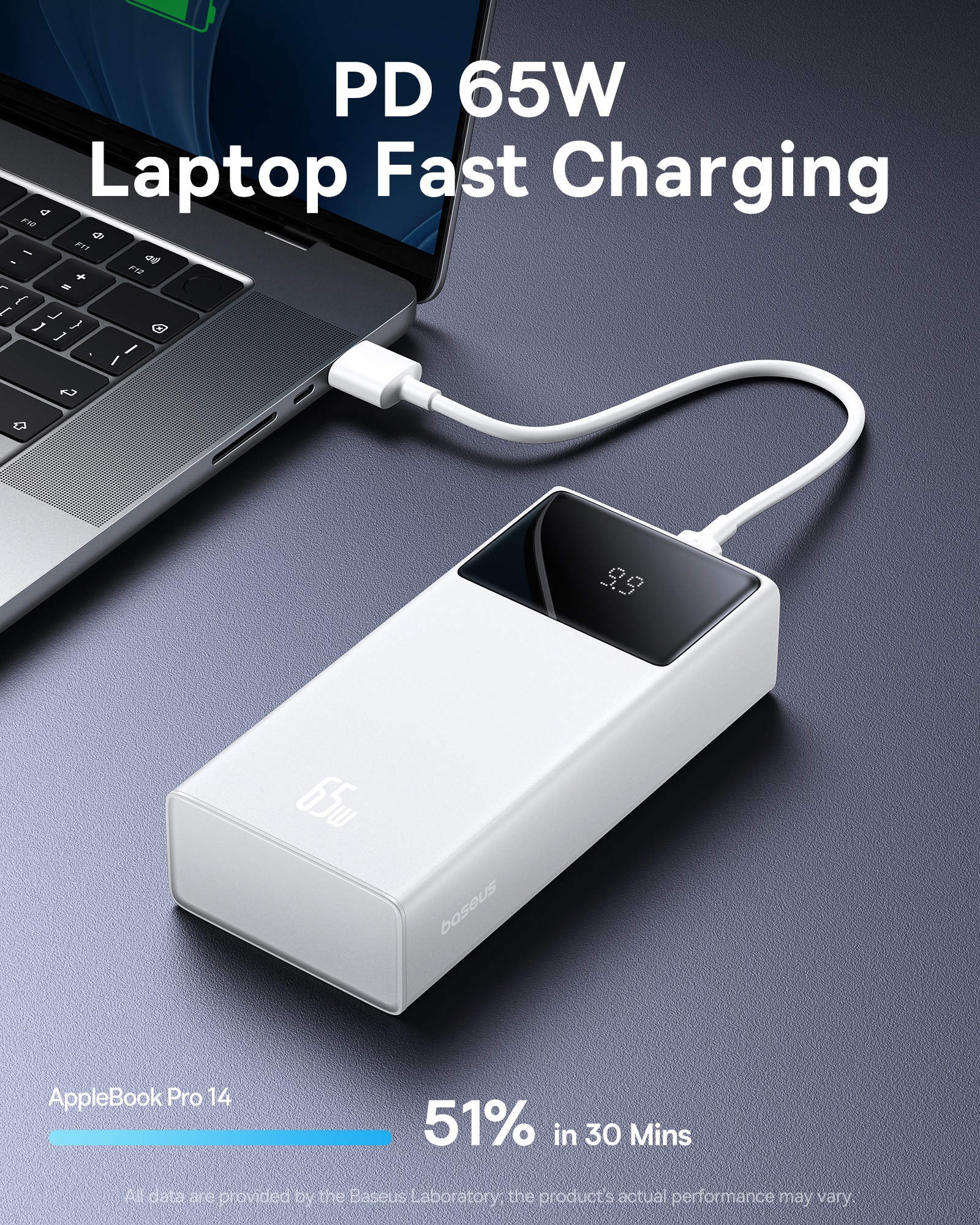 Pin Sạc Dự Phòng OS-Baseus Star-Lord Digital Display Fast Charging Power Bank 30000mAh 65W (Kèm cáp USB to C, 3A, 30cm) (Hàng chính hãng)