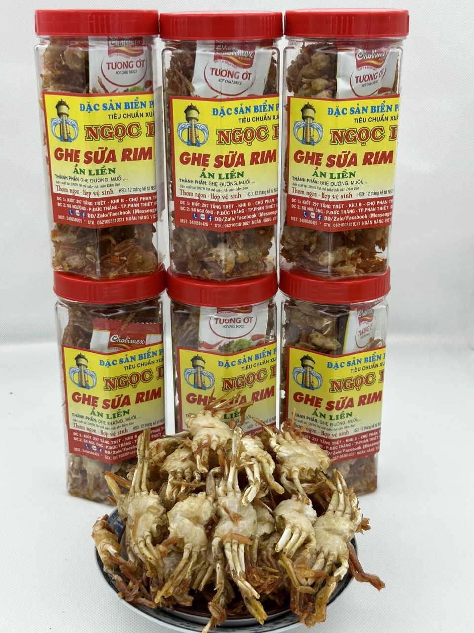Đặc sản Phan Thiết - Ghẹ Sữa Rim Hộp 250 Gram Đã Chế Biến Ăn Liền Ngon Ơi Là Ngon. Hạn Sử Dụng 12 Tháng Kể Từ Ngày Đặt Hàng - OCOP 4 Sao