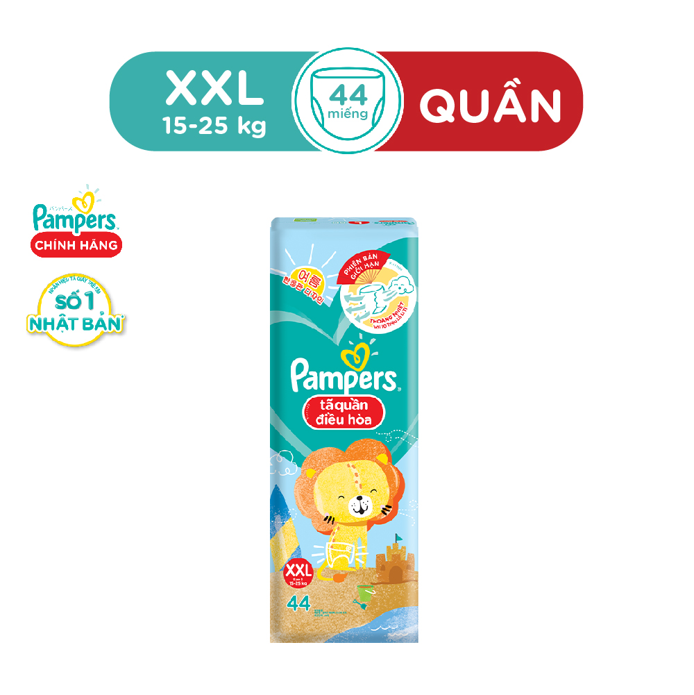 Tã Quần Pampers Điều Hoà Gói Lớn XL52/XXL44/L60