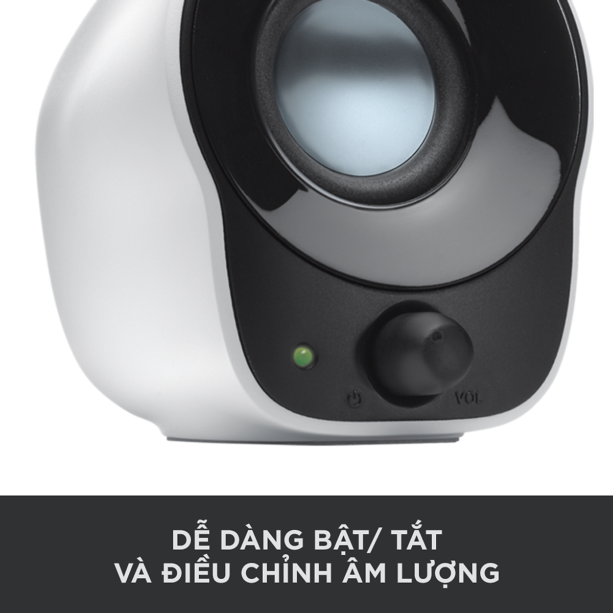 Loa âm thanh nổi có dây Logitech Z121 - Kết nối jack 3.5mm và USB-A, điều chỉnh độ dài dây ở mặt sau, nhỏ gọn, phù hợp PC/ Laptop -Hàng chính hãng