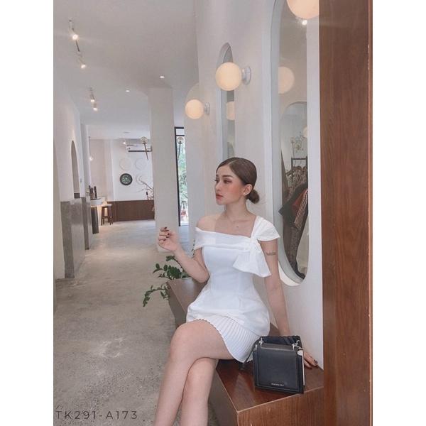Áo Lệch Vai Phối Xốp TK291