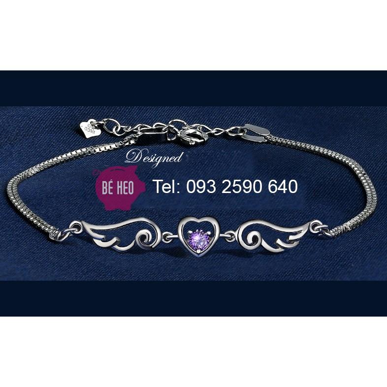 Lắc tay trái tim cánh thiên thần tình yêu