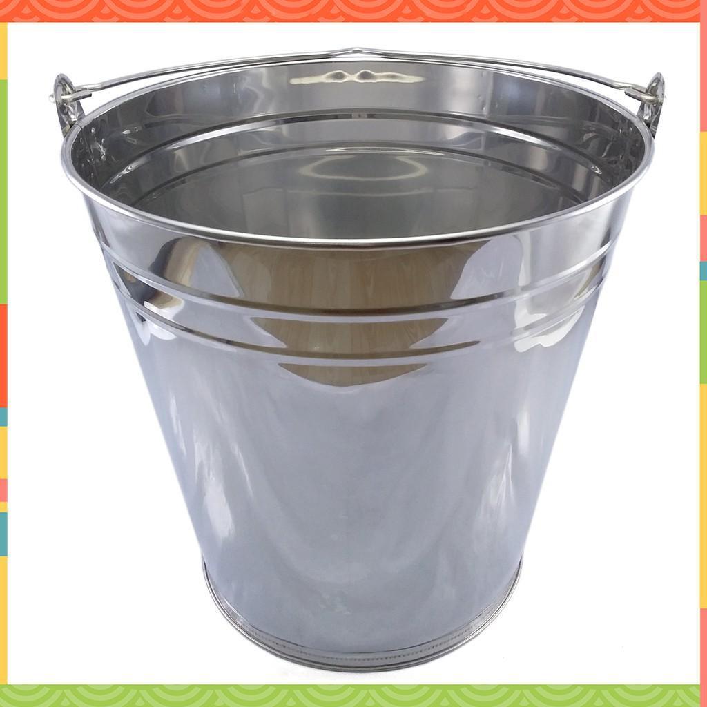 Xô inox 304 ,Xô 1 quai đựng đá, ướp lạnh đồ uống. Size : 19cm ,25 cm