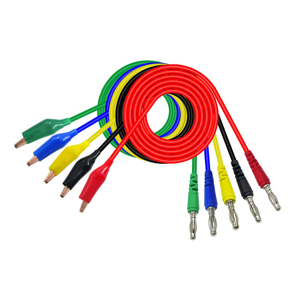 Multimeter Test Leads Alligator Clip Banana Plug Cable with P8002 Probes Set