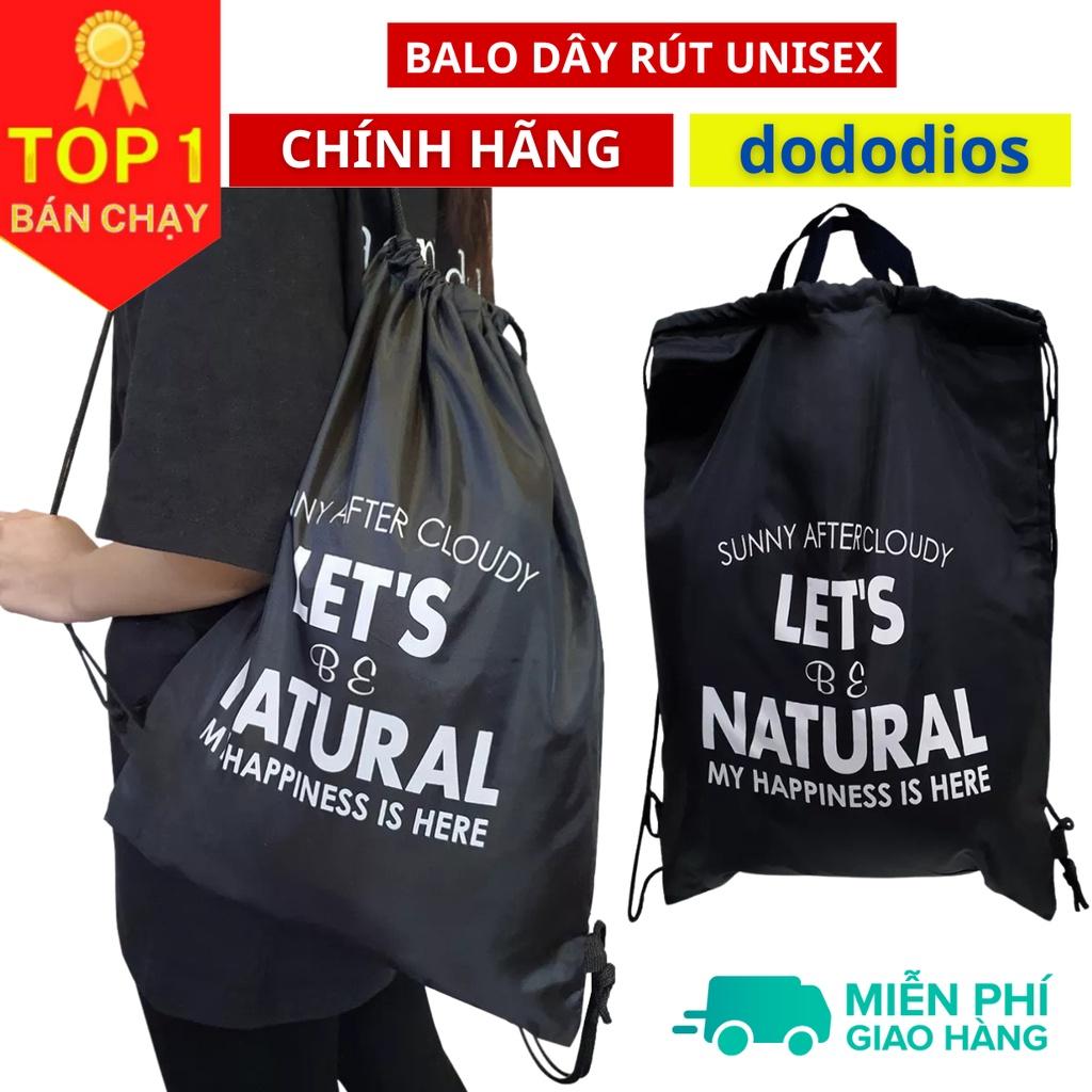 Balo dây rút unisex gấp gọn vải dù chống thấm nước - Chính hãng dododios