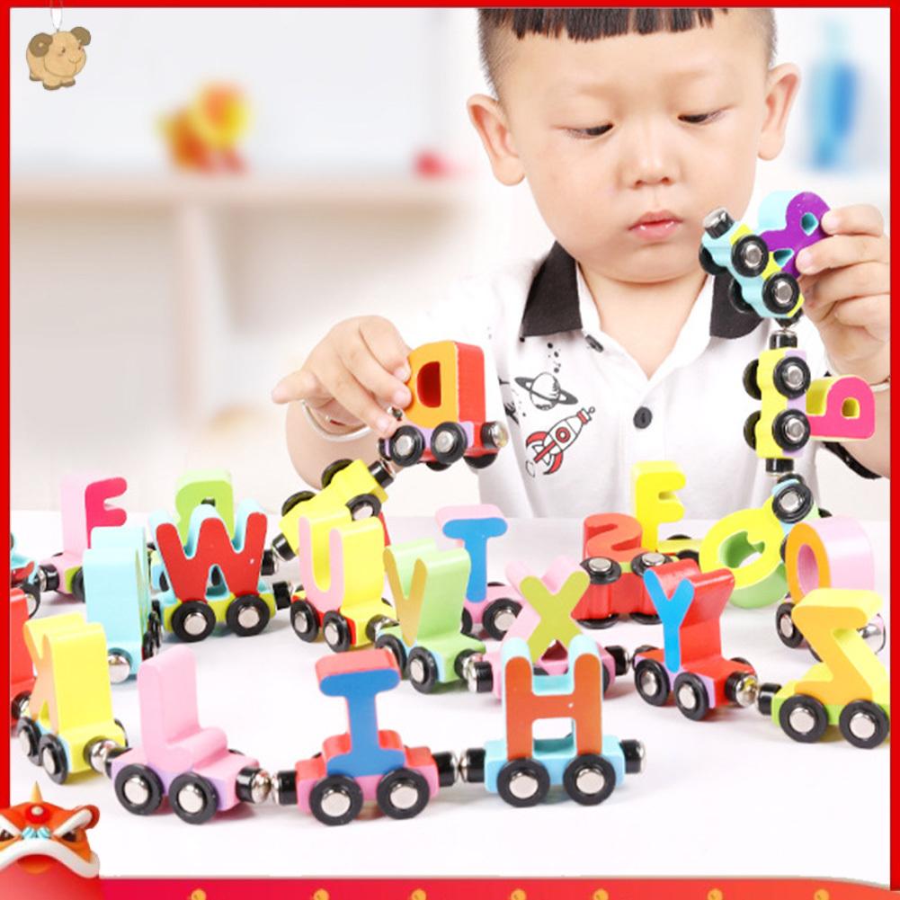 Set 27 Đồ Chơi Xe Lửa Từ Tính Nhiều Màu Sắc Cho Bé