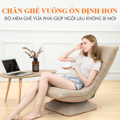 [FREESHIP + TẶNG GỐI] Ghế Thư Giãn Nghỉ Ngơi, Ghế Mặt Trăng Xoay 360 Độ Điều Chỉnh Được Lưng Ghế 5 Nấc Có Khóa Kéo Dễ Dàng Vệ Sinh