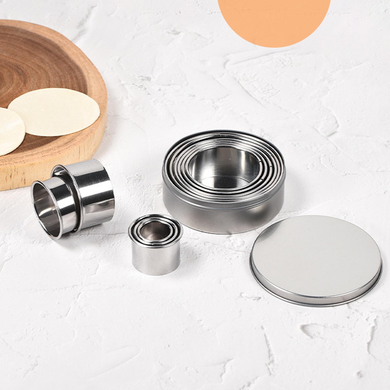 Round Biscuit Moulds Stainless Steel Cookie Biscuit Cutter DIY Baking Cake Mold Pastry Baking Tool