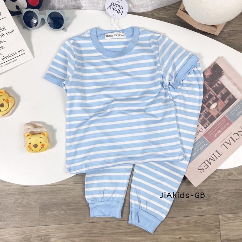 Đồ Bộ Bé Trai Bé Gái Cộc tay Quần dài Minky Mom, Quần áo trẻ em vải Thun Lạnh mềm mịn thoáng mát an toàn cho bé TN_02