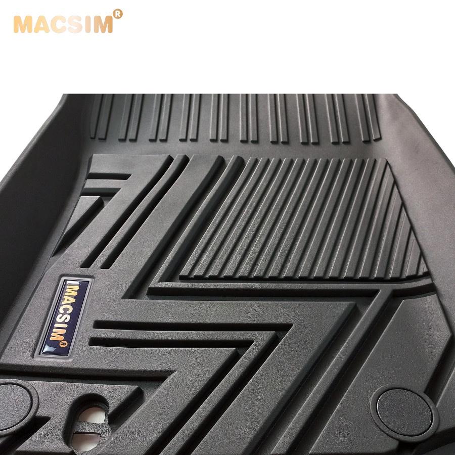 Thảm lót sàn xe ô tô Jeep Wrangler 4 door -đến nay Nhãn hiệu Macsim chất liệu nhựa TPE đúc khuôn cao cấp -màu đen