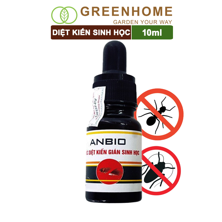 Thuốc diệt kiến gián sinh học Anbio, chai 10ml, an toàn, hiệu quả, tiết kiệm |Greenhome