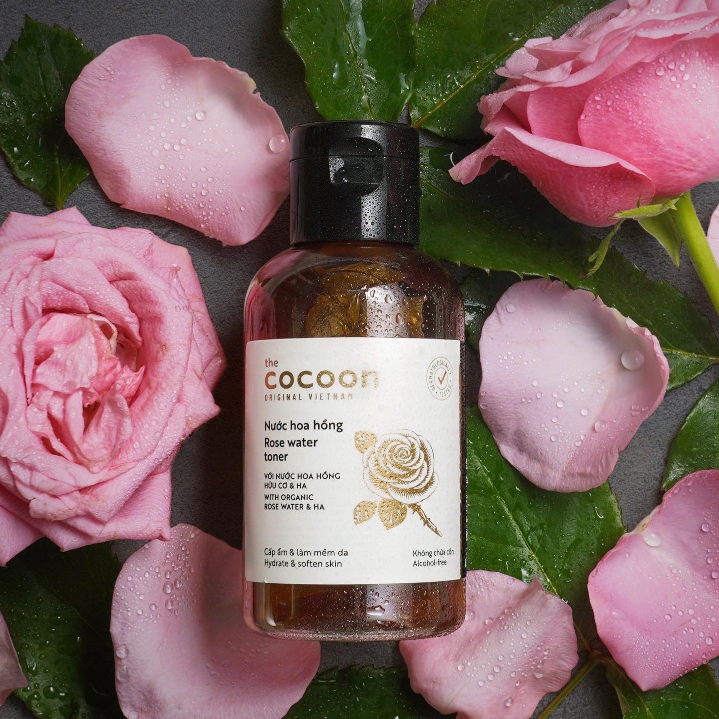 Combo 2 chai Nước hoa hồng Cocoon (2 chai x 140ml) Rose Water Toner cấp ẩm cho da