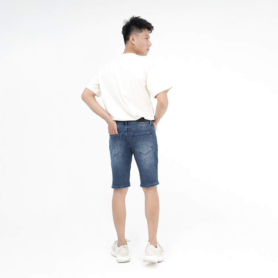 Quần Short Jeans Nam Rách Cao Cấp HUNTER XRAYS Form Slimfit Thun Màu Xanh  S69