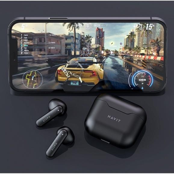 Tai Nghe Bluetooth TWS HAVIT TW960, BT 5.1, Độ Trễ Thấp, Kháng Nước IPX4, Nghe Đến 16H - Hàng Chính Hãng
