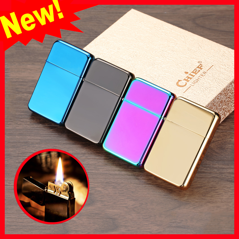 Vỏ Hột Quẹt Bật Lửa Xăng Đá Chief CF-003 Thiết Kế Mang Đậm Phong Cách Châu Âu Cao Cấp Đẹp Độc Lạ - Dùng Xăng Bấc Đá