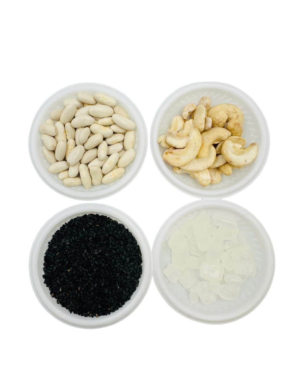 Set nguyên liệu sữa hạt: Đậu trắng - Hạt điều - Mè đen 115g