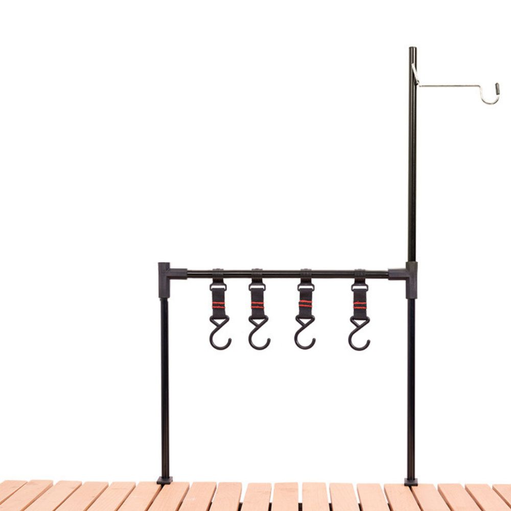Giá treo đồ kẹp bàn gấp gọn kết hợp treo đèn tiện lợi cho cắm trại, dã ngoại, du lịch ngoài trời