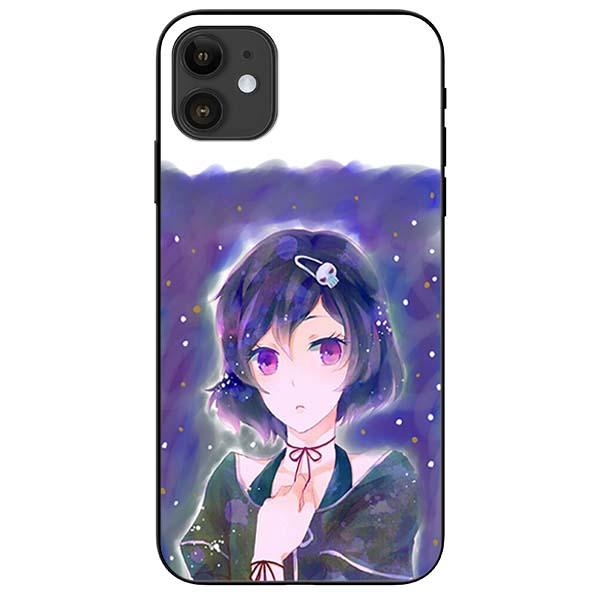Ốp lưng dành cho iPhone 11 / 11 Pro / 11 Pro Max - Nàng Anime Mắt Tím