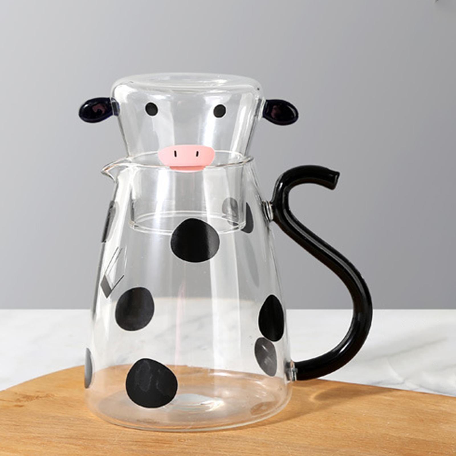 Milk Glass Kettle Cute Coffee Pot Portable for Milk
