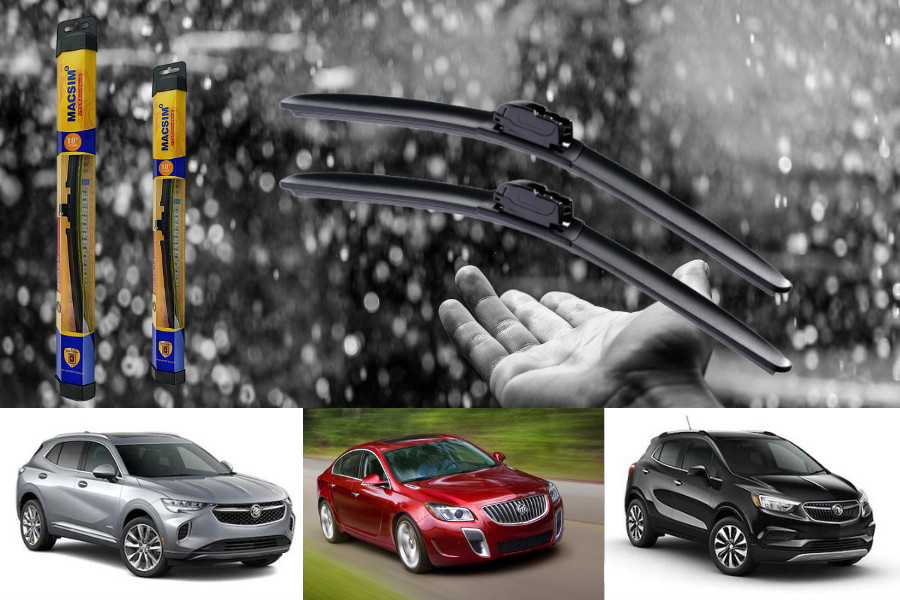 Combo cần gạt nước mưa ô tô Nano Silicon Macsim cho xe Buick  Regal 2006-2008