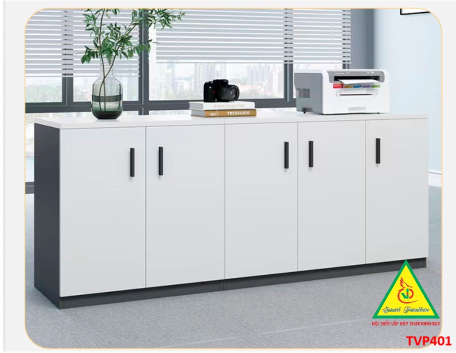 Tủ hồ sơ văn phòng, tủ tài liệu thấp gỗ MDF TVP401 - NỘI THẤT LẮP RÁP VIENDONGADV