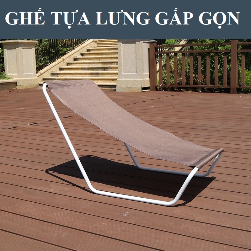 Ghế tựa lưng bập bênh Ghế bãi biển  có thể gập lại  Ghế cắm trại Ghế giải tri tặng kèm túi đựng