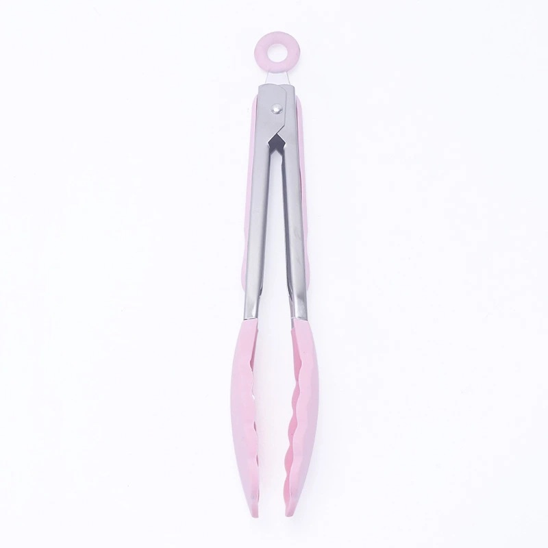 Kẹp Gắp Thức Ăn Chống Dính Tay Cầm Thép Không Gỉ Đầu Silicon Dễ Sử Dụng Dài 27.5cm
