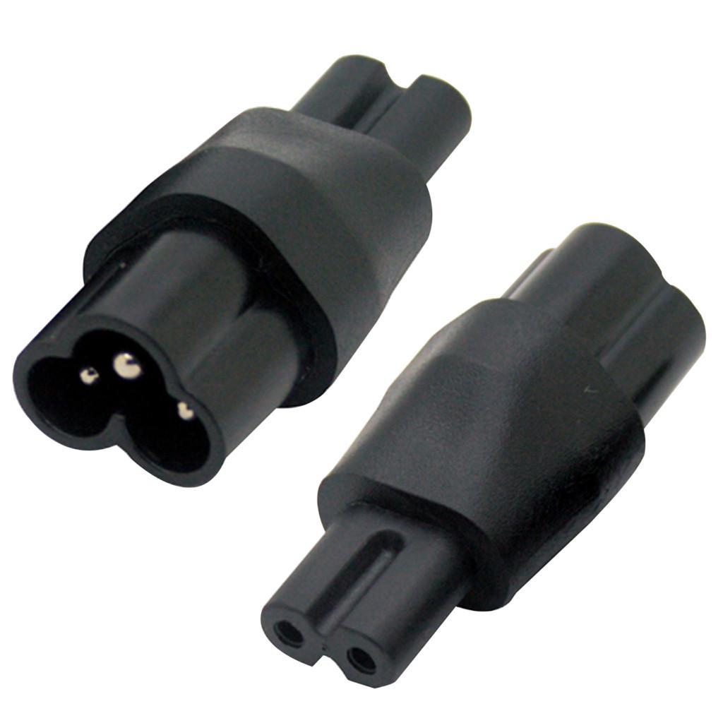 IEC 320 C6 To C7 AC Adapter IEC 3 Pole Male To 2 Pole Figure