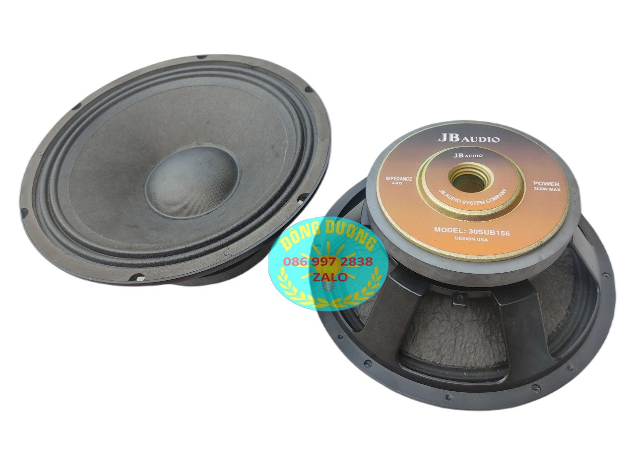 LOA BASS 30 JB AUDIO KHUNG NHÔM TỪ 180 CÔN 38MM - GÂN VẢI 2 XẾP - CỦ LOA RỜI