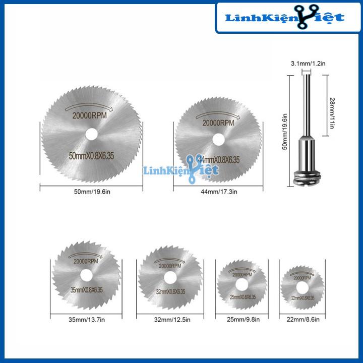 Bộ 06 Lưỡi Cắt và 01 Trục Cắt 3.2mm