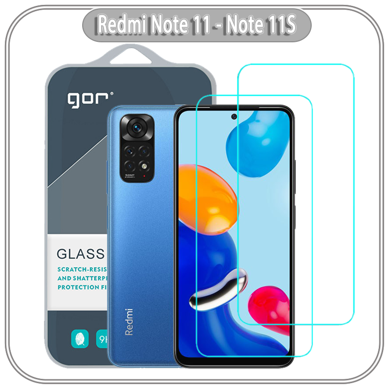 Bộ 2 kính cường lực Gor cho Xiaomi Redmi Note 11 - Note 11S, trong suốt cạnh bo 2.5D - Hàng nhập khẩu