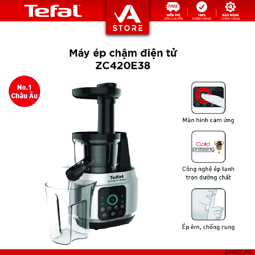 Máy ép chậm trái cây Tefal ZC420E38 - Hàng Chính Hãng