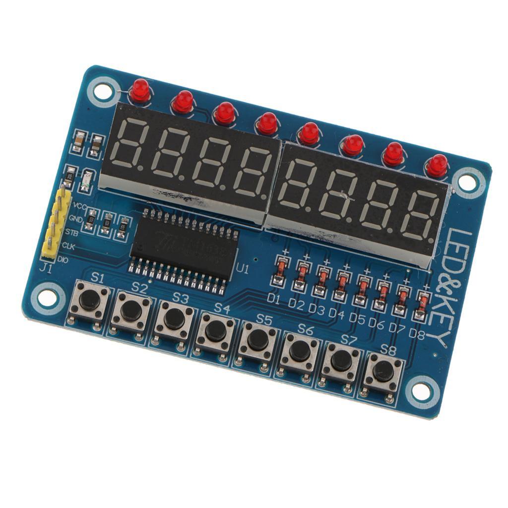 TM1638 LED Display 8-Bit Digital Tube Module 8 Keys 8 Bits Keyboard Compatible With STC