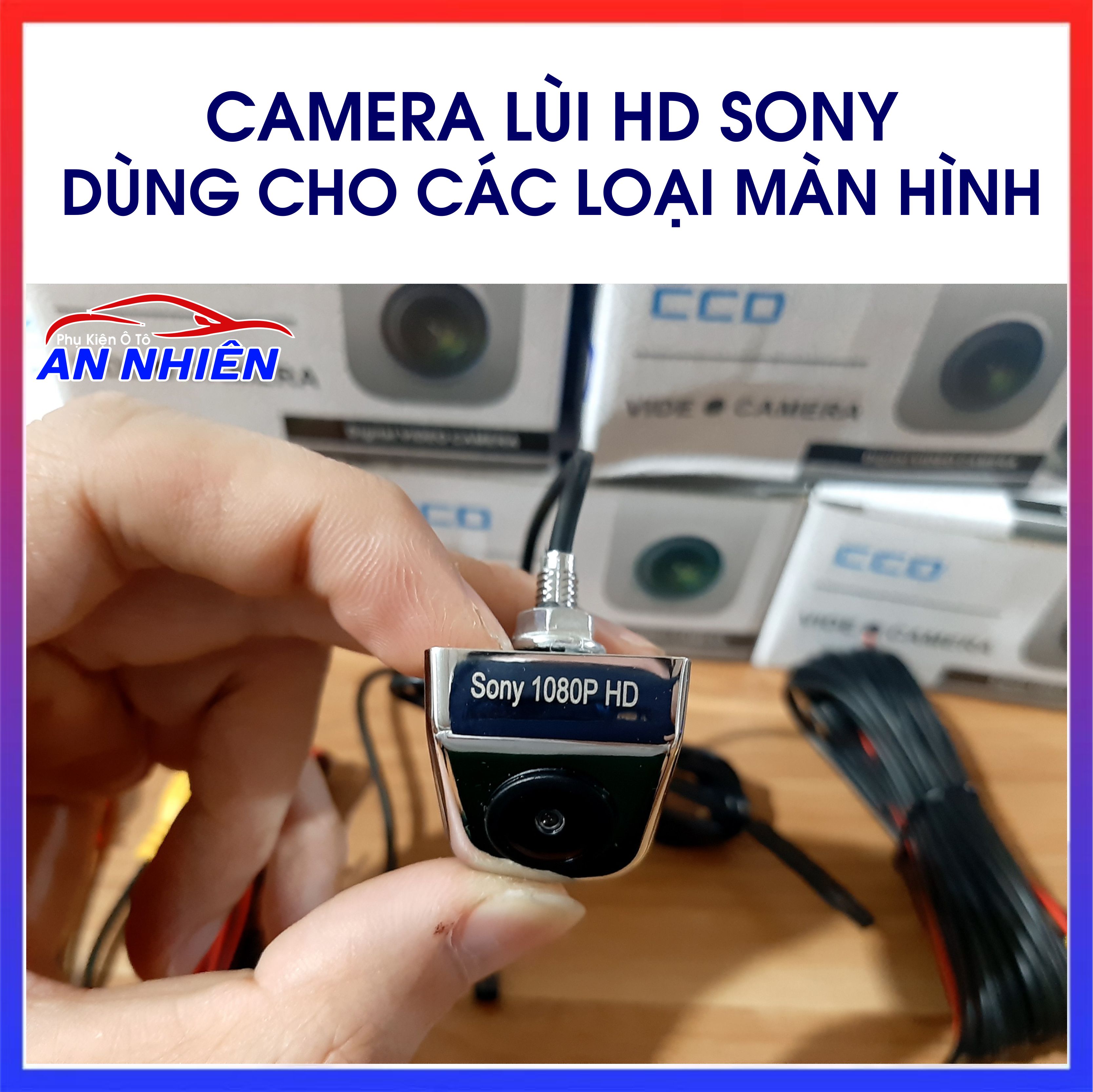 Camera Lùi CCD Độ Nét HD, Góc Nhìn 170 độ Siêu Rộng, Dùng Cho DVD Thường Và DVD Android, Có Cảm Biến