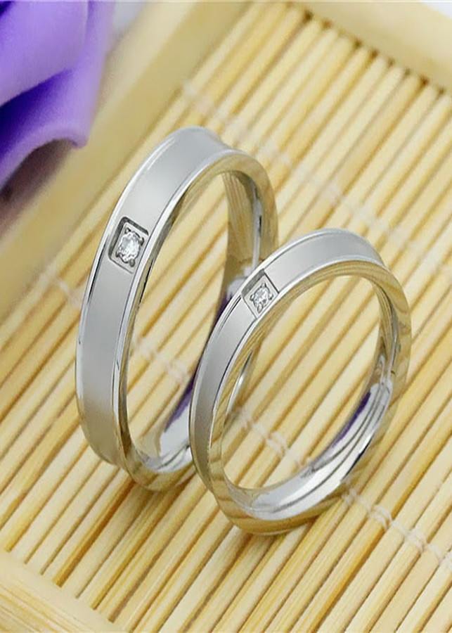 Nhẫn cặp titan không đen chống trầy cao NC123