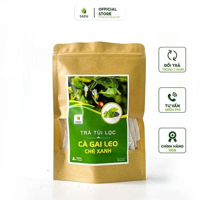 Trà Cà gai leo chè xanh sadu gói 250g thanh nhiệt, giải độc, mát gan, hạn chế sự phát triển xơ gan