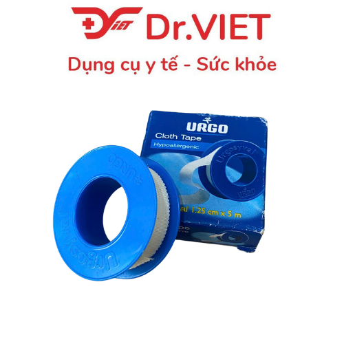 Băng Keo Y Tế Vải Lụa Urgosyval 1.25cm x 5m Chính Hãng Urgo Pháp – Cố Định Gạc Và Kim Truyền Chắc Chắn, Dịu Nhẹ Với Da, Độ Bám Cao, Thoáng Khí, Không Đau Khi Tháo, Phù Hợp Sử Dụng Trong Gia Đình Và Cơ Sở Y Tế, An Toàn Cho Da Nhạy Cảm