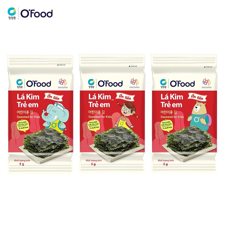 Lá kim ăn liền O'food dành riêng cho trẻ em lốc 3 gói