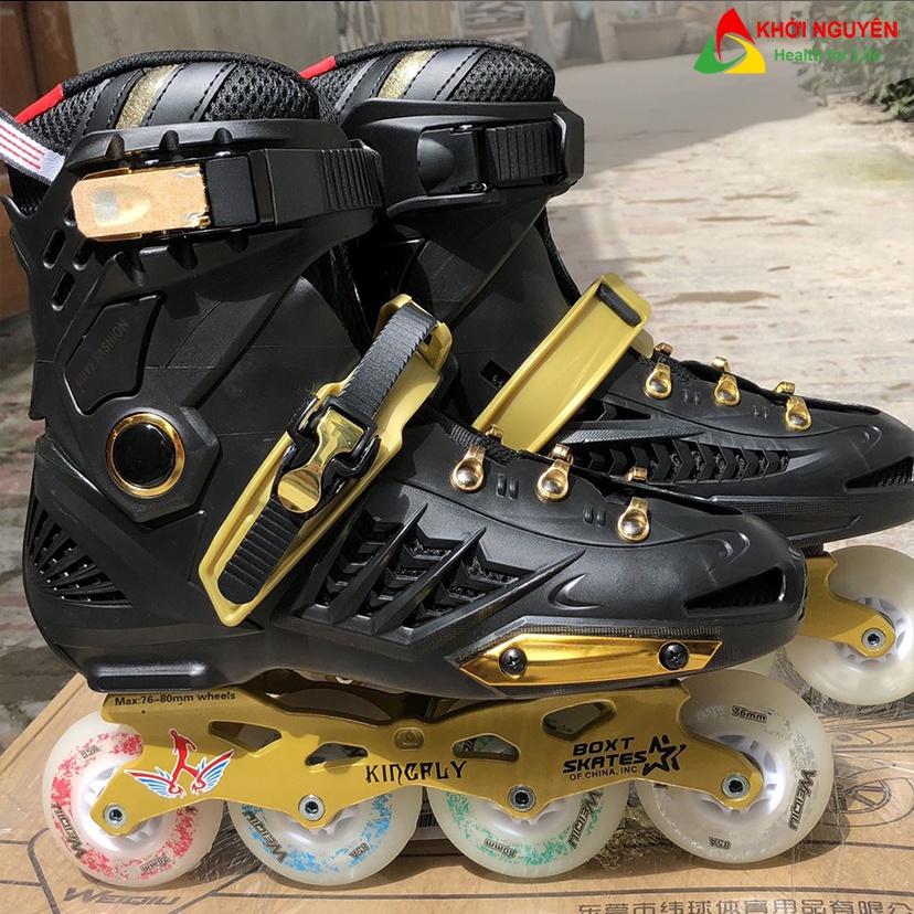 Giày patin người lớn Weiqui Kingfly chơi chuyên nghiệp, bánh cao su sáng led, quà tặng ý nghĩa
