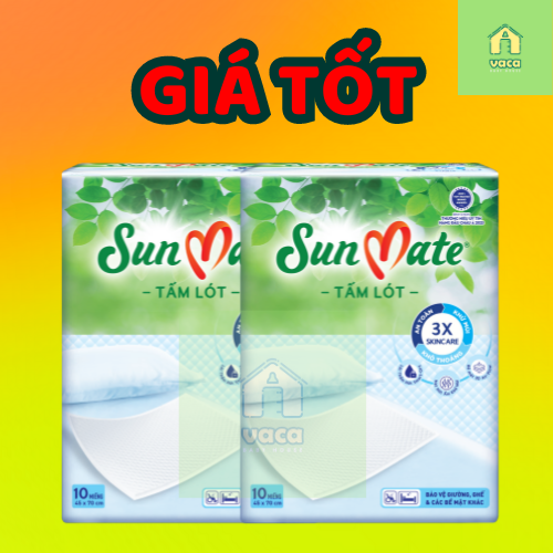 Combo 2 gói tấm lót người lớn Sunmate 10 miếng size 45x70cm