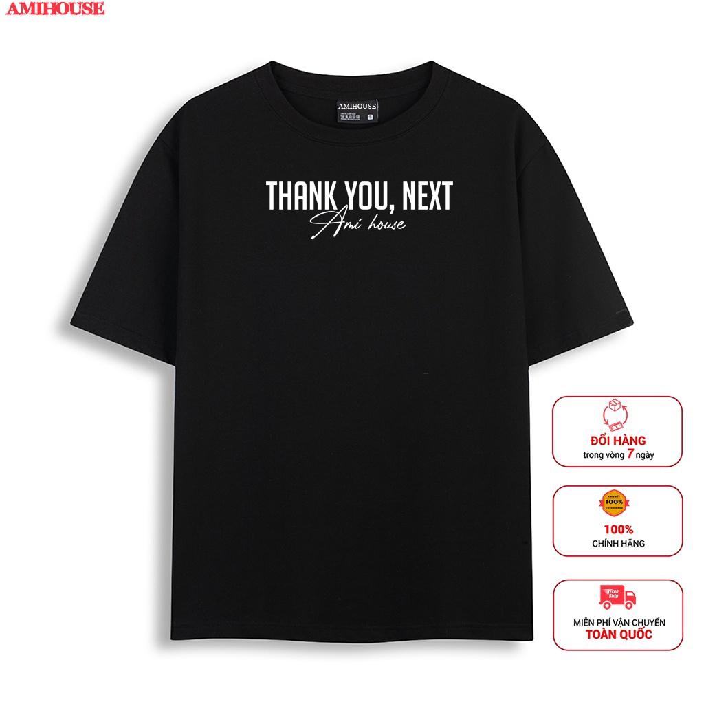 Áo thun tay lỡ AMIHOUSE phông form rộng thank you