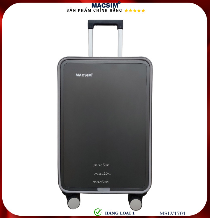 Vali hợp kim nhôm cao cấp Macsim MSLV1701 cỡ 20 inches màu ghi hàng loại 1