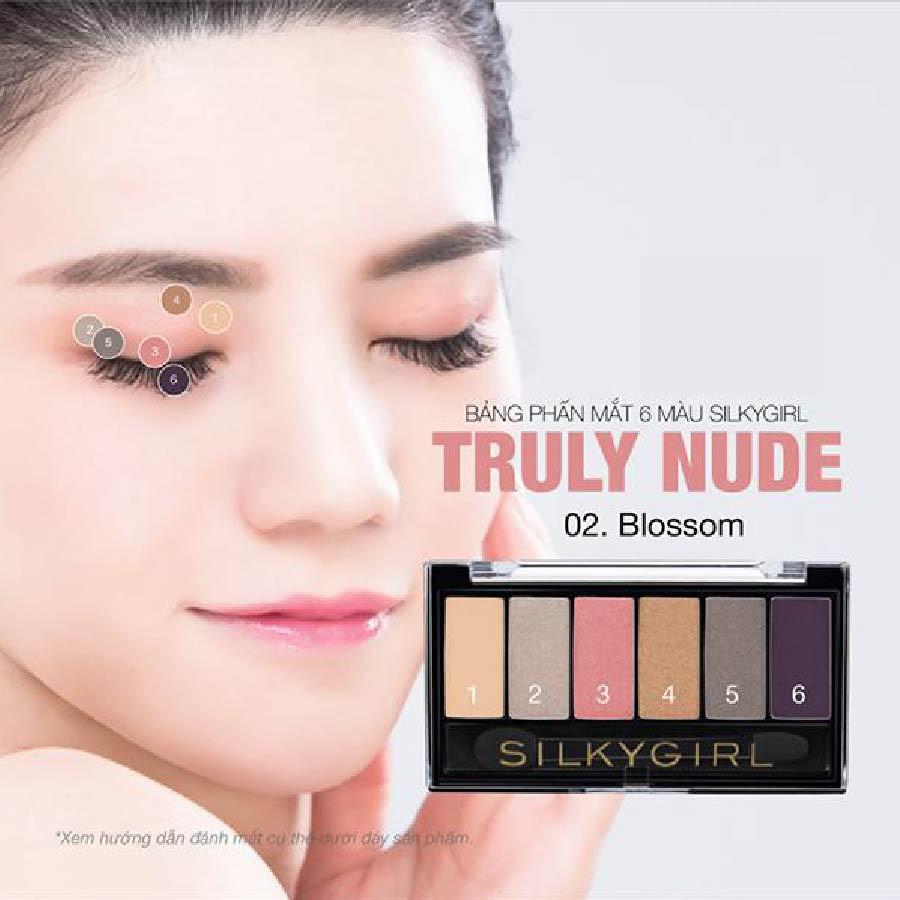 Bảng Phấn Mắt 6 Màu Silkygirl Truly Nude 6g