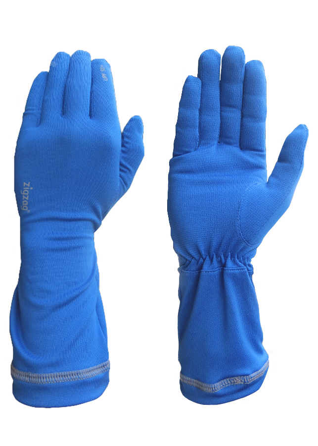 Găng tay nữ chống nắng UPF50+ xanh da trời Zigzag GLV00303