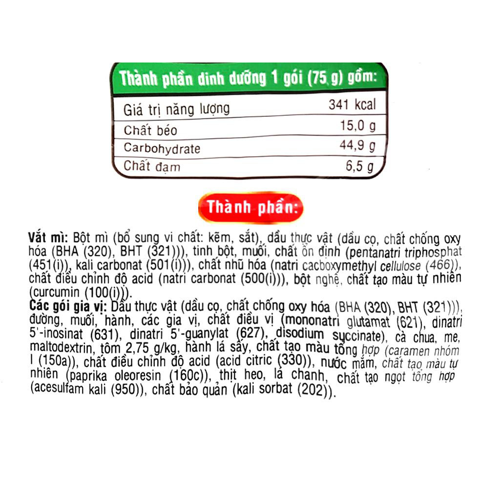 Thùng 30 Gói Mì Hảo Hảo Tôm Xào Chua Ngọt 75g