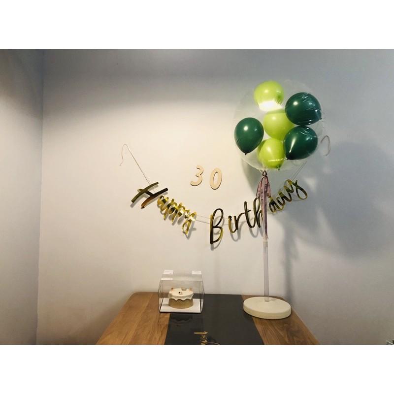 Trụ bóng Trong suốt Jumbo + bóng nhỏ trang trí sinh nhật Hàn Quốc siêu cưng